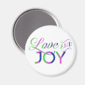 Love and Joy Colorful Magnet (Voorkant / Achterkant)