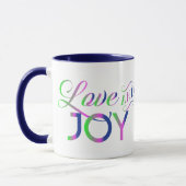 Love and Joy Colorful Mok (Links)