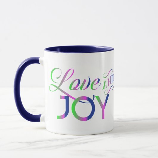 Love and Joy Colorful Mok (Links)