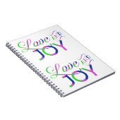 Love and Joy Colorful Notitieboek (Rechterzijde)