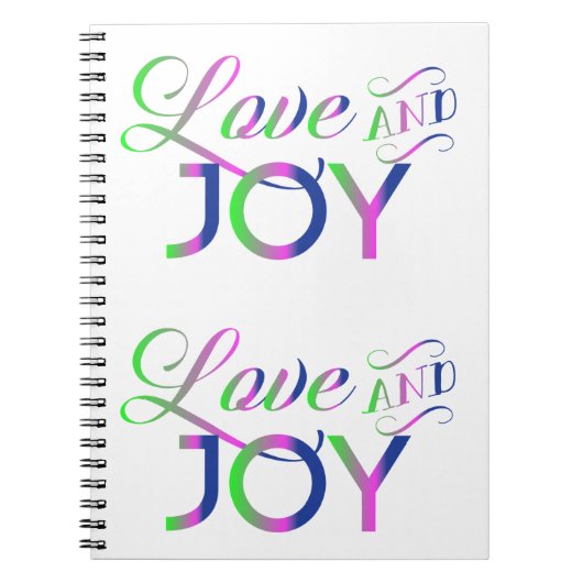 Love and Joy Colorful Notitieboek (Voorkant)