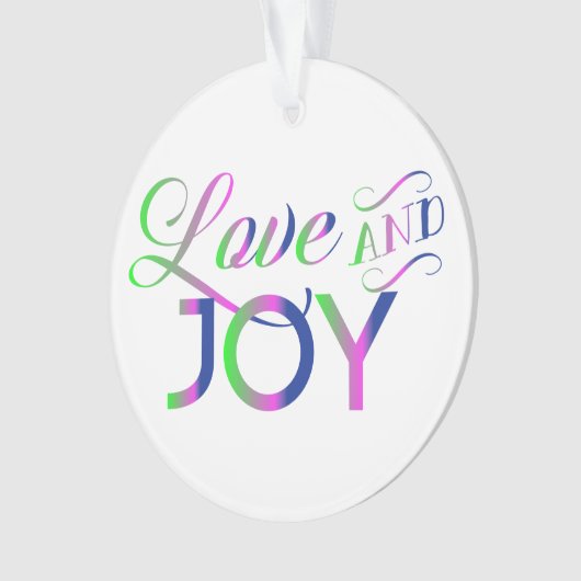 Love and Joy Colorful Ornament (voorkant)