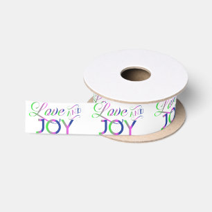 Love and Joy Colorful Satijnen Lint