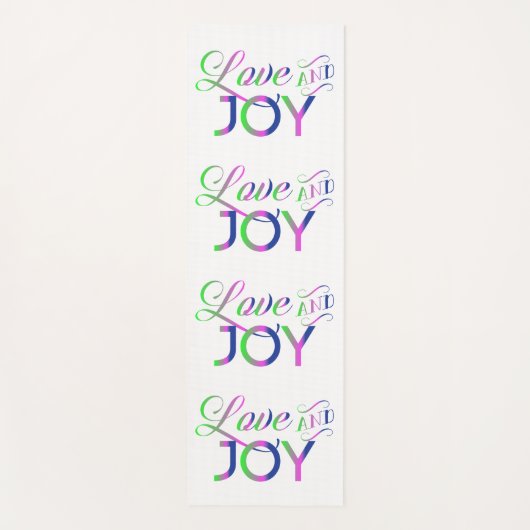 Love and Joy Colorful Yoga Mat (Voorkant)