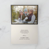 Love and Joy Faux Folie 2 Folded Photo Feestdagen Kaart (Binnen)