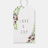 Love and Joy kerstLaurel ID295 Cadeaulabel (Voorkant)