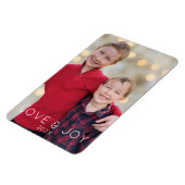 Love and Joy Kinder Photo Christmas Magnet Magneet (Linkerzijde)