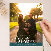 Love and Joy, Merry Christmas Family Photo Briefkaart