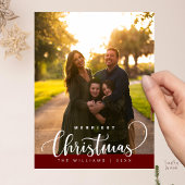 Love and Joy, Merry Christmas Family Photo Briefkaart