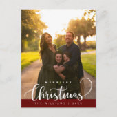 Love and Joy, Merry Christmas Family Photo Briefkaart (Voorkant)