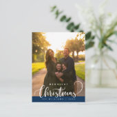Love and Joy, Merry Christmas Family Photo Briefkaart (Staand voorkant)
