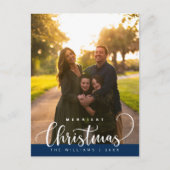 Love and Joy, Merry Christmas Family Photo Briefkaart (Voorkant)