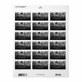 Love and Joy Mr. & Mrs. 1st kerstfoto Wedding Etiket (Full Sheet)