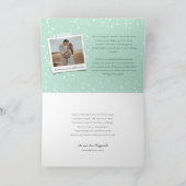 Love and Joy Mr. & Mrs. 1st kerstfoto Wedding Feestdagen Kaart (Binnen)