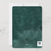 Love and Joy Waterverf Emerald Feestdagenkaart (Achterkant)