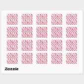 Love and Kisses Vierkante Sticker (Vel)
