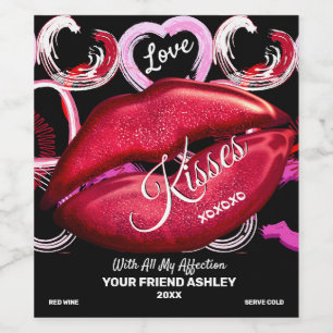 Love and Kisses Wijn Etiket
