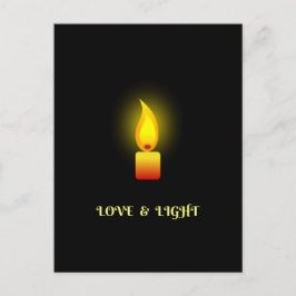 "Love and Light"-citaat Briefkaart