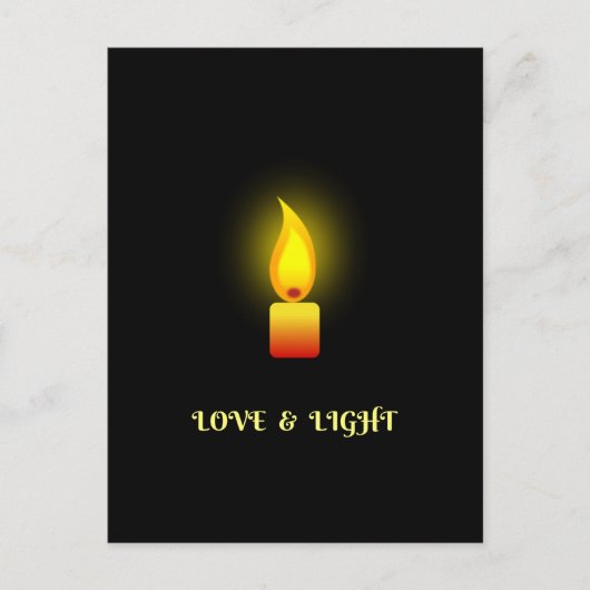 "Love and Light"-citaat Briefkaart (Voorkant)