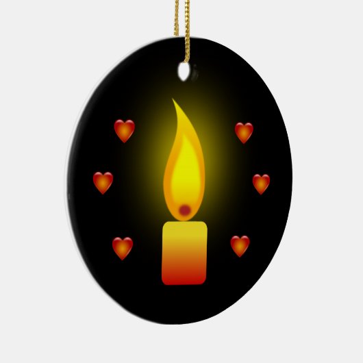 "Love and Light"-citaat Keramisch Ornament (Rechts)