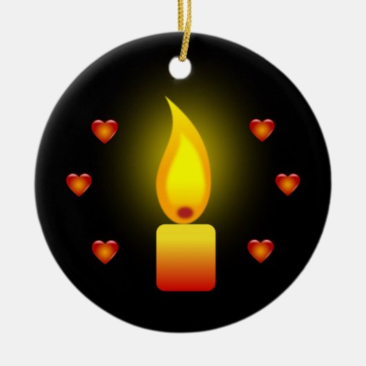 "Love and Light"-citaat Keramisch Ornament (Voorkant)