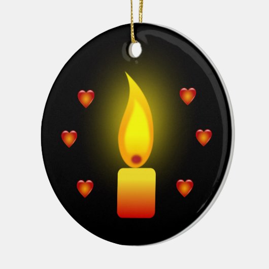 "Love and Light"-citaat Keramisch Ornament (Links)