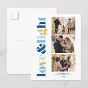 'Love and Light' Gallery of 3 Photos Hanukkah Feestdagenkaart