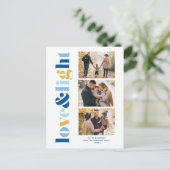 'Love and Light' Gallery of 3 Photos Hanukkah Feestdagenkaart (Staand voorkant)