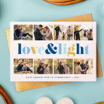 'Love and Light' Gallery of 8 Photos Hanukkah Feestdagenkaart<br><div class="desc">Deze prachtige Hanukkah-wenskaarten zijn volledig aanpasbaar. Voeg je eigen foto en bericht toe voor een soort design.</div>
