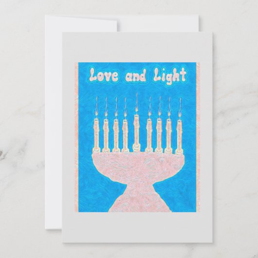 Love and Light Hanukkah Feestdagenkaart (Voorkant)