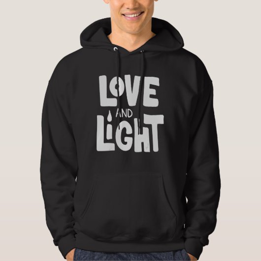 Love and Light Hanukkah Hoodie (Voorkant)