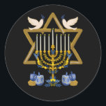 Love and Light Hanukkah Jew Menorah Jewish Chanuka Ronde Sticker<br><div class="desc">Chanoeka is een joods festival ter herdenking van de herinwijding van de tweede tempel,  ook wel bekend als het lichtfestival,  Chanoeka.</div>
