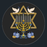 Love and Light Hanukkah Jew Menorah Jewish Chanuka Ronde Sticker<br><div class="desc">Chanoeka is een joods festival ter herdenking van de herinwijding van de tweede tempel,  ook wel bekend als het lichtfestival,  Chanoeka.</div>