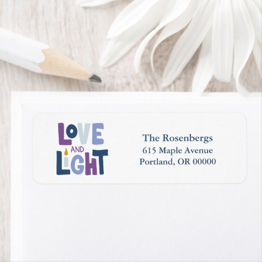 "Love and Light" Hanukkah Label (Insitu)