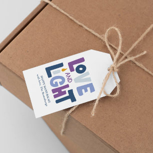 "Love and Light" Hanukkah Label Cadeaulabel