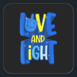 Love and Light Hanukkah Menorah Chanukah Jewish Ho Vierkante Sticker<br><div class="desc">Dit is een geweldig cadeau voor je familie,  vrienden tijdens Hanukkah-vakantie. Ze zullen dit cadeau graag van je ontvangen tijdens de Hanukkah-vakantie.</div>