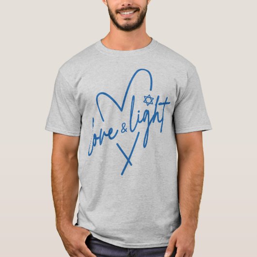 Love and Light Hanukkah T-shirt (Voorkant)