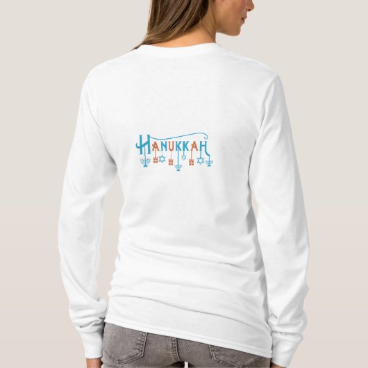 Love and Light Hanukkah T-shirt (Achterkant)
