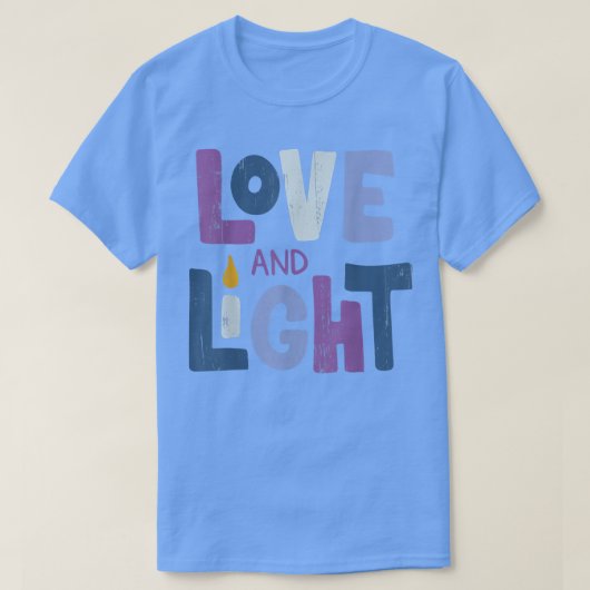 Love and Light Hanukkah T-shirt (Design voorkant)