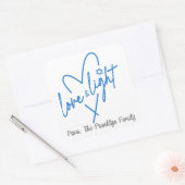 Love and Light Hanukkah Vierkante Sticker (Envelop)