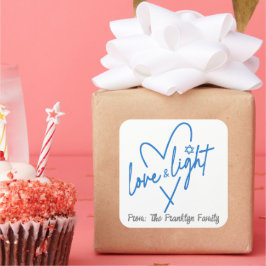 Love and Light Hanukkah Vierkante Sticker