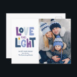 "Love and Light" Happy Hanukkah Photo Holiday Card Feestdagenkaart<br><div class="desc">"Love and Light" Happy Hanukkah Photo Holiday-ontwerp.</div>