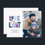 "Love and Light" Happy Hanukkah Photo Holiday Card Feestdagenkaart<br><div class="desc">"Love and Light" Happy Hanukkah Photo Holiday-ontwerp.</div>