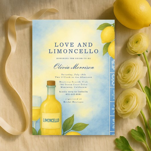 Love and Limoncello Italian Bridal Shower Kaart