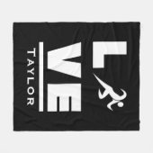 Love and Live Athletics Track and Field Sports Fan Fleece Deken (Voorkant (Horizontaal))
