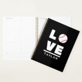 Love and Live Baseball Sports Fan Custom Name Planner (Display)