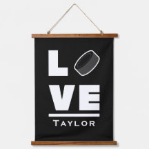 Love and Live Ice Hockey Sports Fan Custom Name