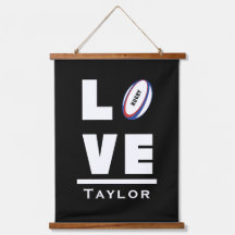 Love and Live Rugby Sports Fan Custom Name