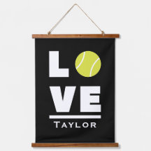 Love and Live Tennis Sports Fan Custom Name