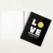 Love and Live Tennis Sports Fan Custom Name Planner (Display)